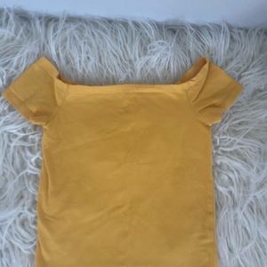 Off the shoulder Mustard Yellow Top from Pacsun